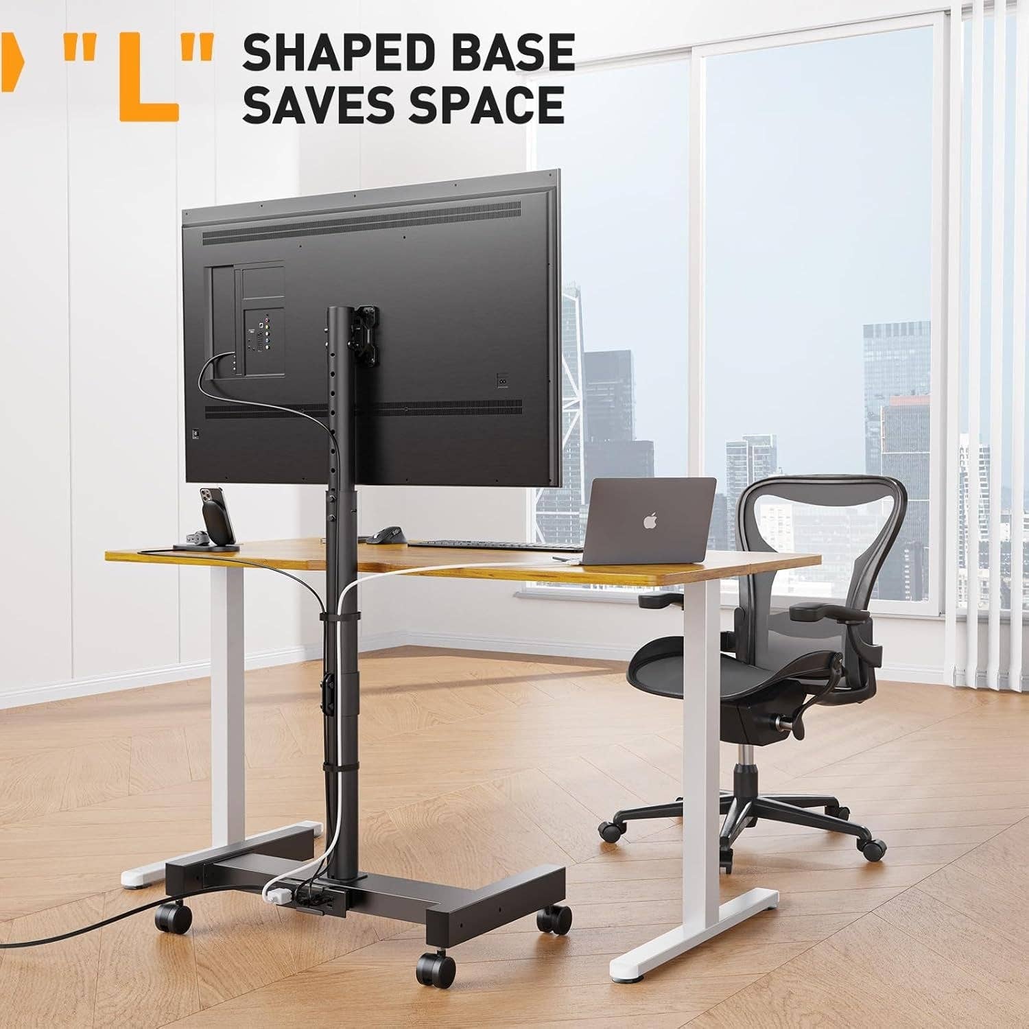 ShipItFurniture - Wholesale Console Table - Rolling TV Stand With Power Outlet For 26 To 50 Inch TVs Tilting Wheels6