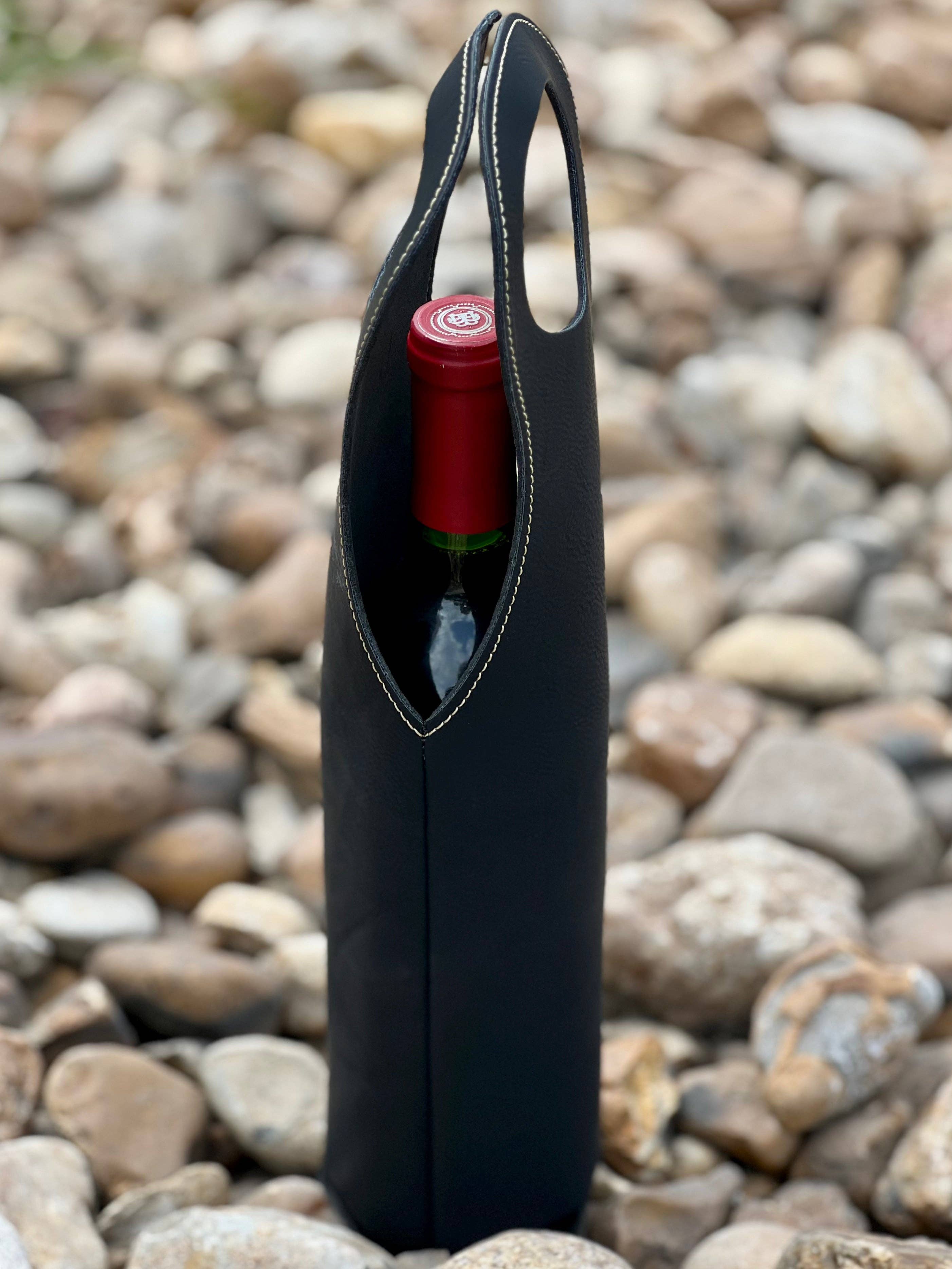 KW Custom Creations - Wholesale Wine Gift Bag - Leatherette Wine Bag3