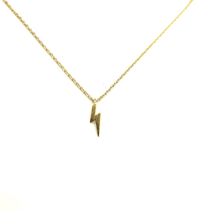 Sixton London - Wholesale Pendant/Charm Necklace - Core Range Golden Lightning Bolt Necklace