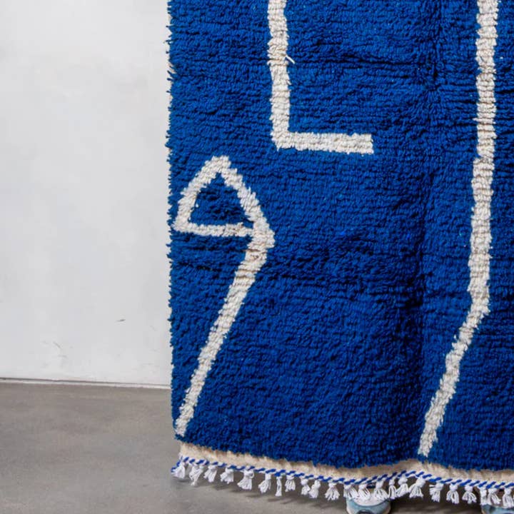 BohoVibeCraft – wholesale Area rug – Cobalt Blue Abstract Moroccan Shag Rug Wholesale Area Rug2