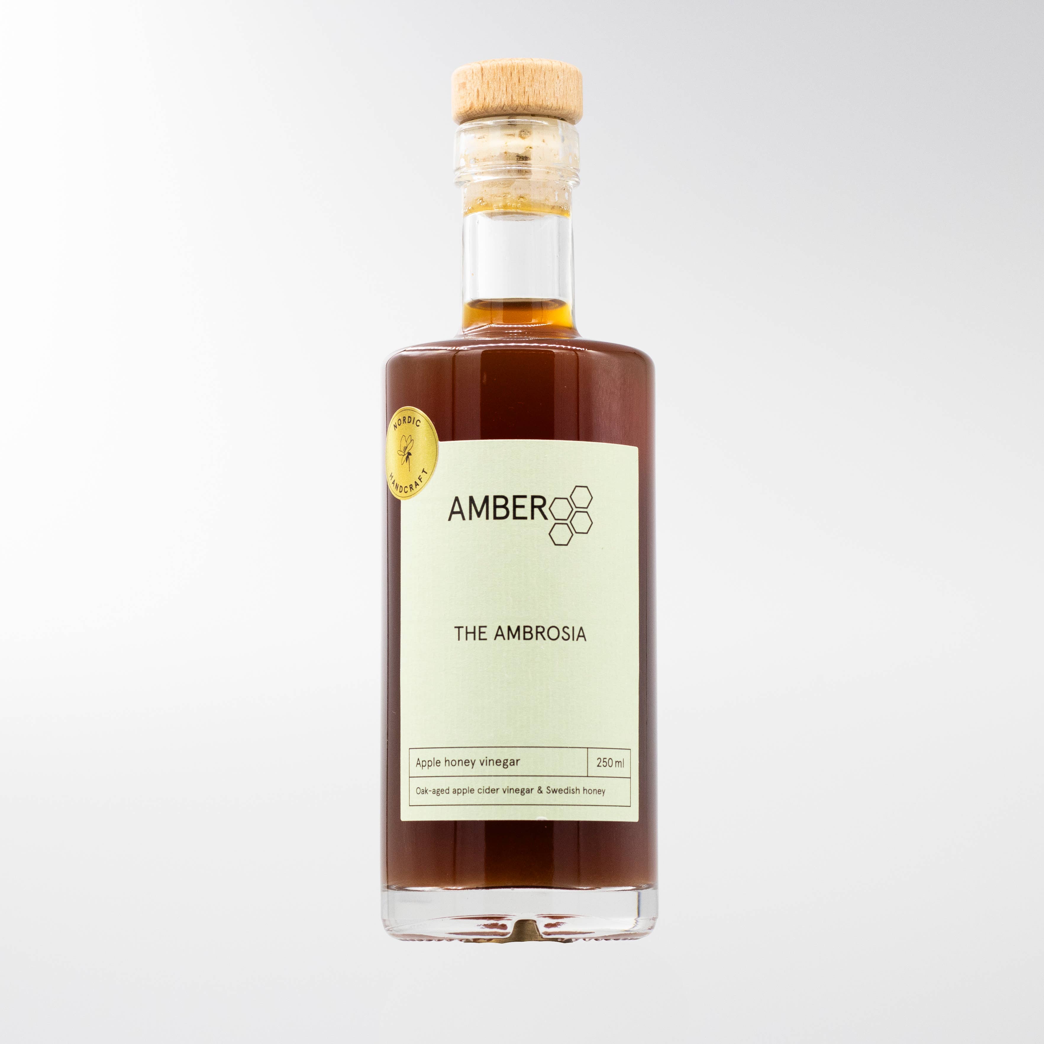 Amber Honey - Venta al por mayor Vinagre - Vinagre de miel y sidra de manzana envejecido en roble The Ambrosia, 250 ml0