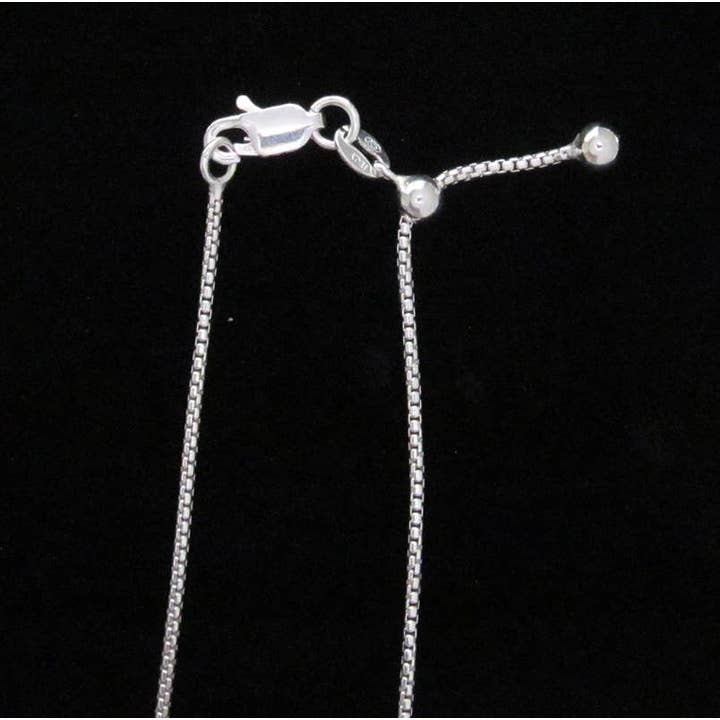 Sterling Silver Adjustable Round Box 24" Chain for wholesale by Zeppo Merchandisers Inc