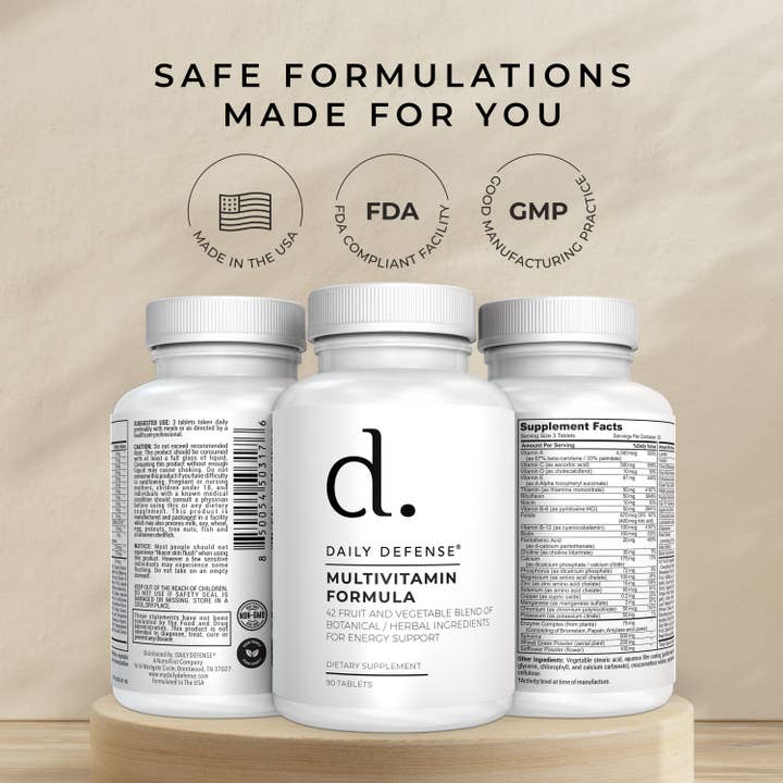 DAILY DEFENSE - Wholesale Oral Supplement/Vitamin - MULTIVITAMIN FORMULA 42 Fruit & Vegetable & Enzymes Blend