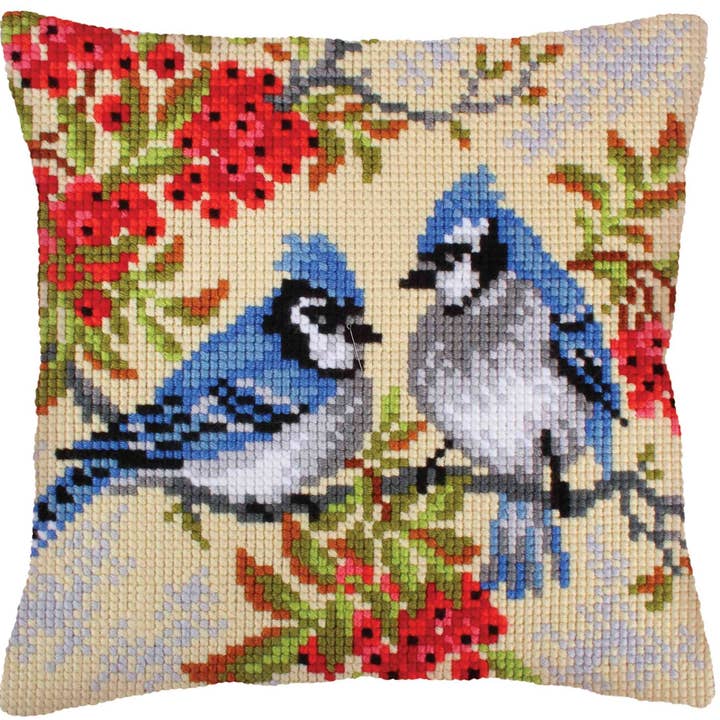 Kit de Coussin au Point de Croix Collection D'Art Geais Bleus pour la vente par RTO&Collection D'Art (RTO Baltic OU)