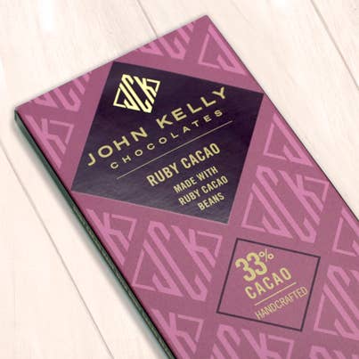 Ruby Cacao Bar for wholesale by John Kelly Chocolates