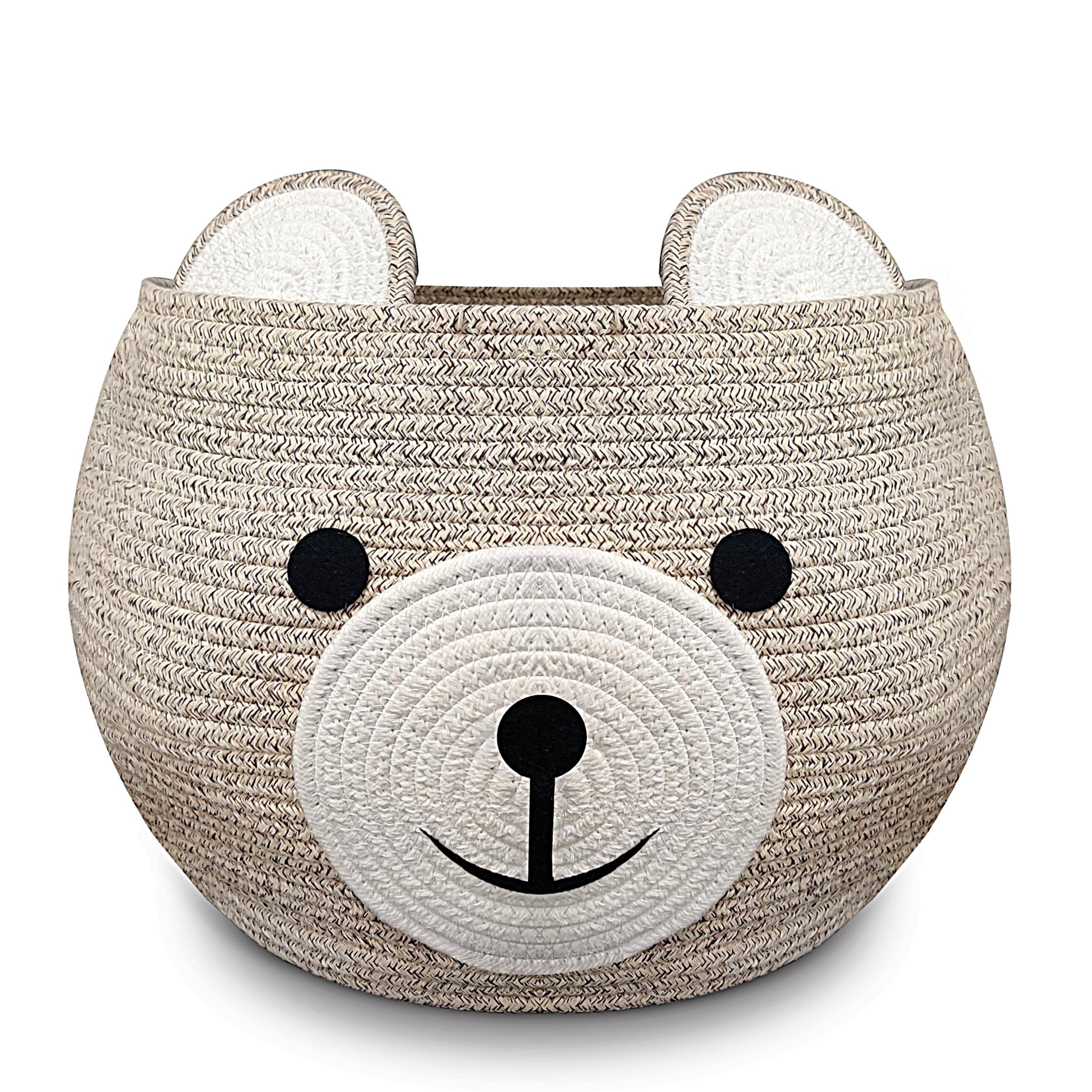 w design - Wholesale Basket - Kids & Baby - Cute Bear Cotton Rope Basket XL (19 D X 13 H)0
