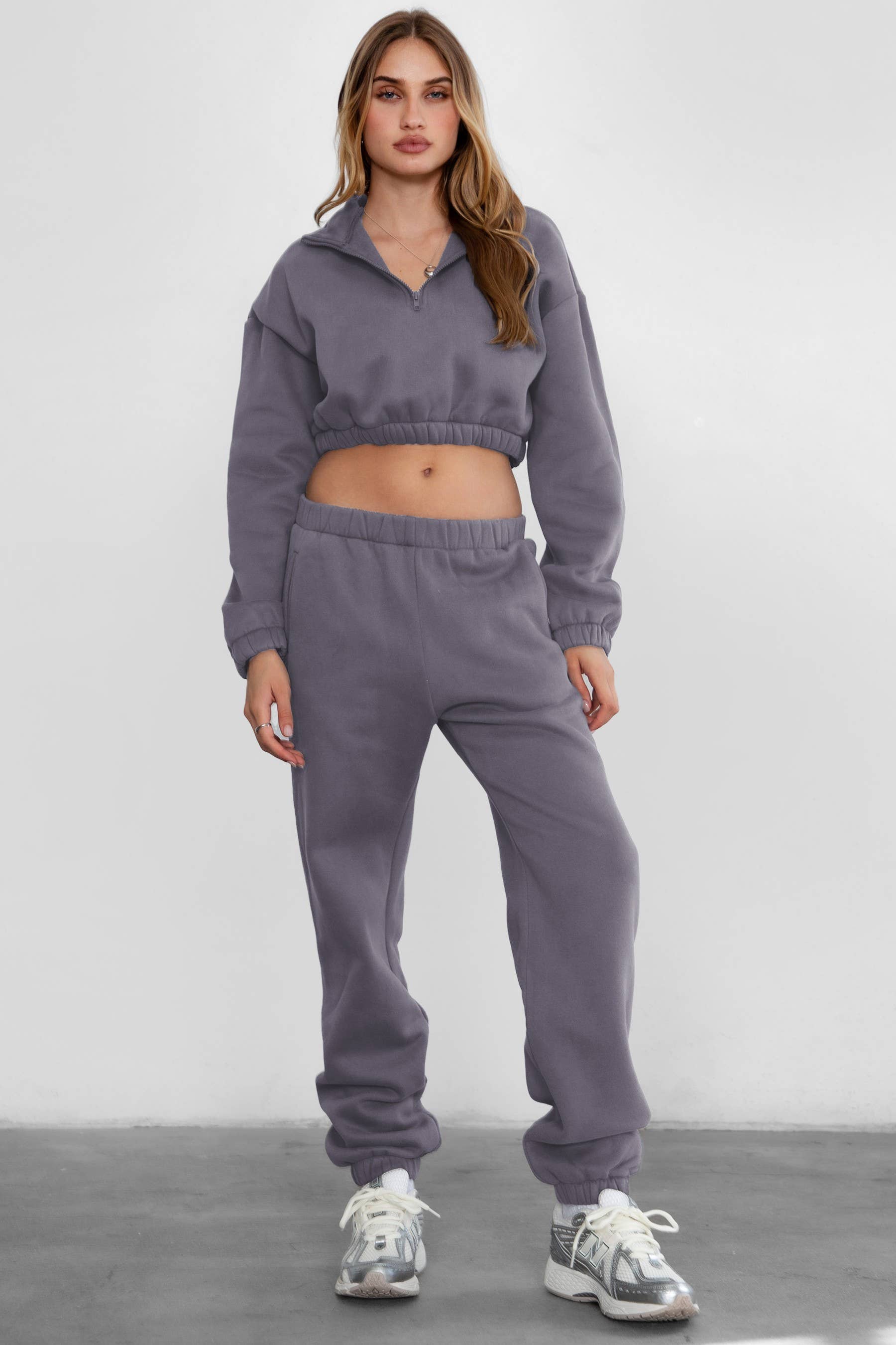 TICTOC - Vente Pantalon d'intérieur/de jogging – femme - DOVE Pantalon de jogging en polaire peluche à taille haute avec poches8