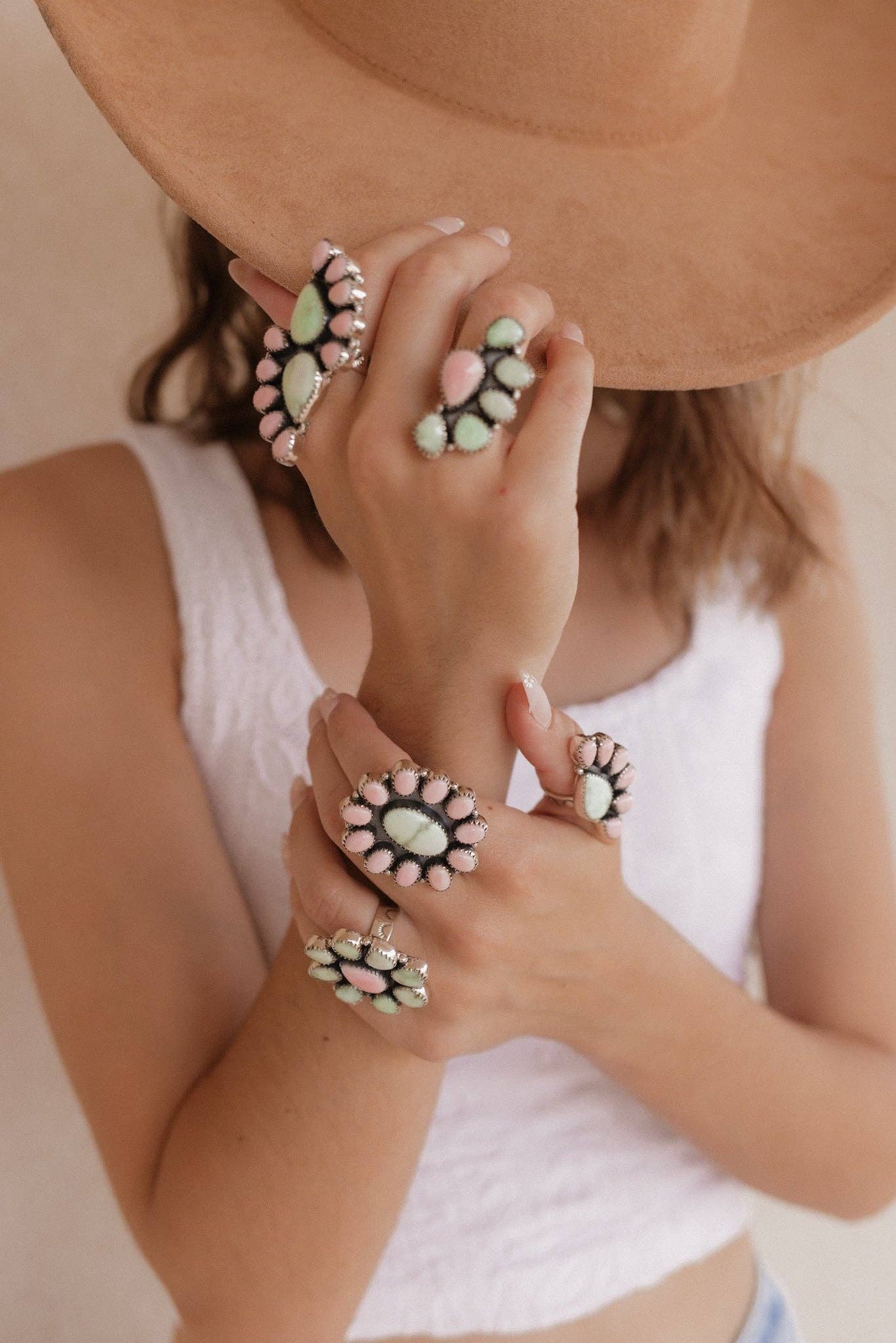 Krush Kandy - Vente Bague de cocktail/de cérémonie - Bague en pierre Kandyland Rêves Roses1