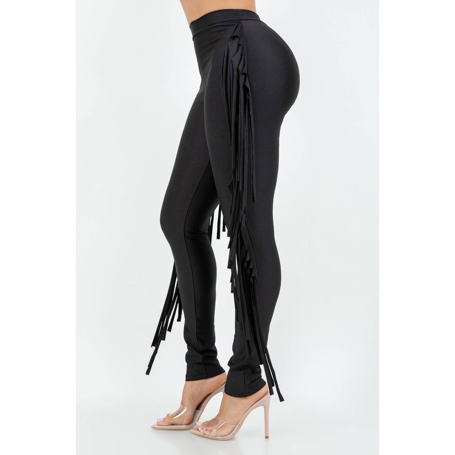 omgstyles - Wholesale Pants - Women's - Ice Scuba Pants With Side Fringe1