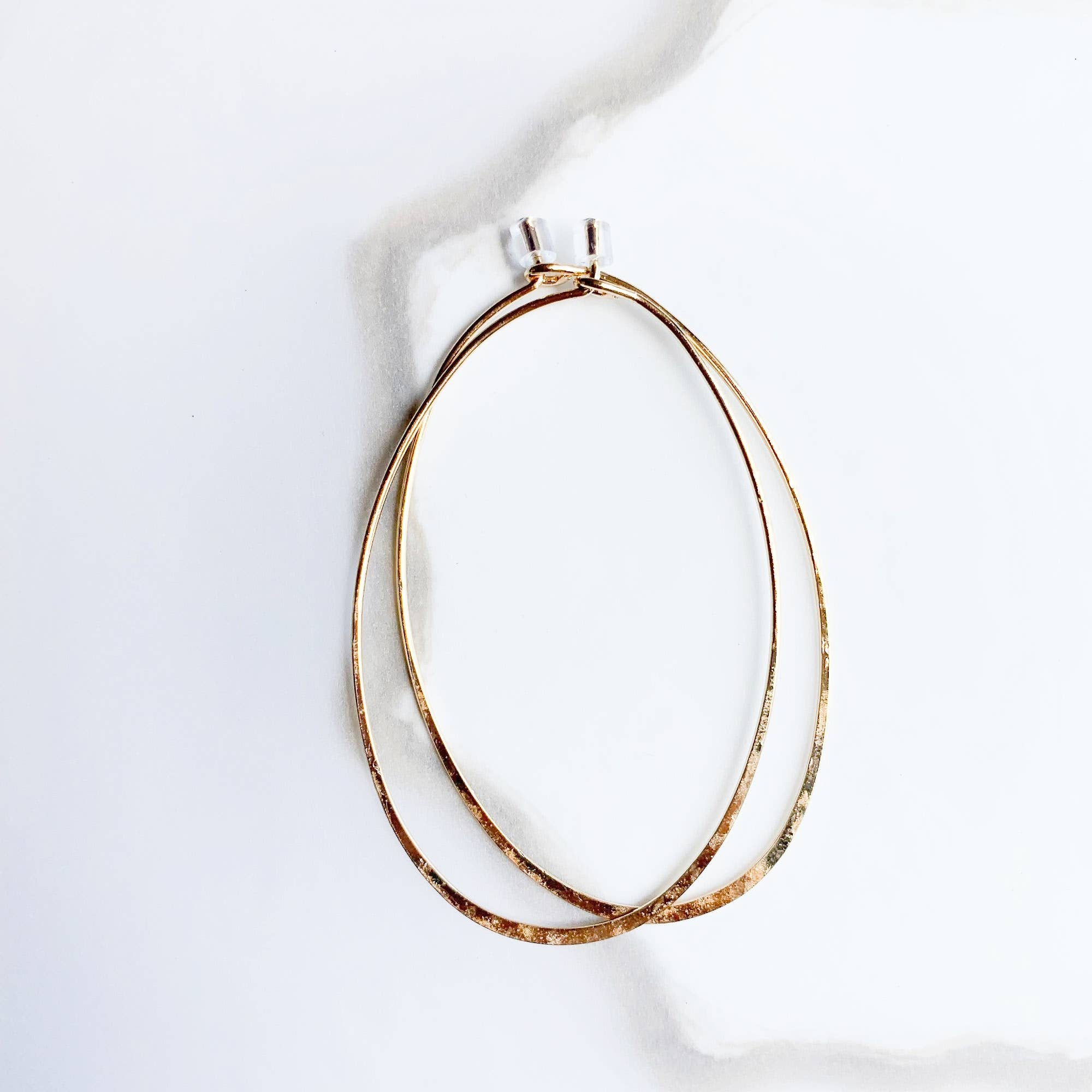 Rose and Della - Wholesale Dangle Earrings - Brass Oval Hoop Earrings8