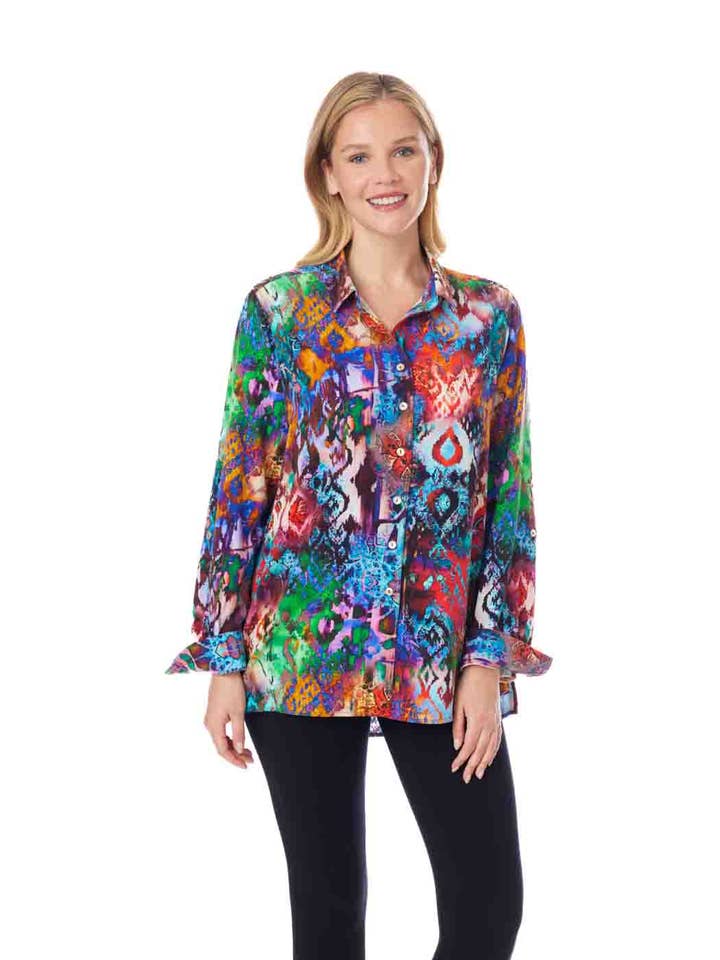 Wash Tianello TENCEL™ Print "Majestic" Print "Loving" Blouse for wholesale on Faire