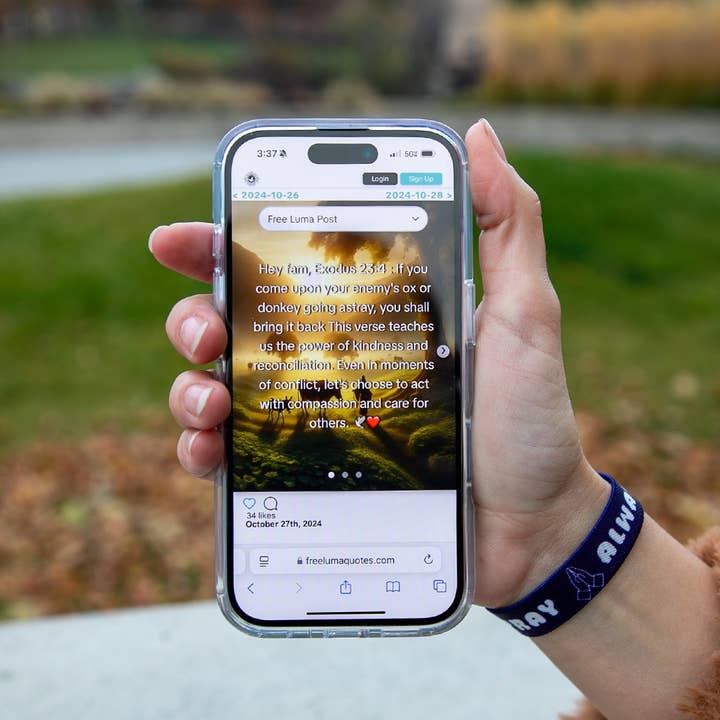 Free Luma - Wholesale Woven/Braided Bracelet - Pray Always NFC Bible Verse Bracelet2