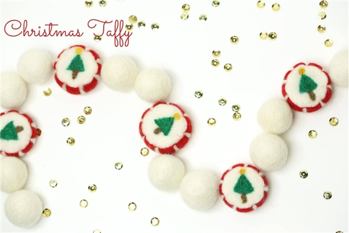 The Felt Pod – wholesale Christmas decoration – Felt Christmas Taffy 5 Pieces2