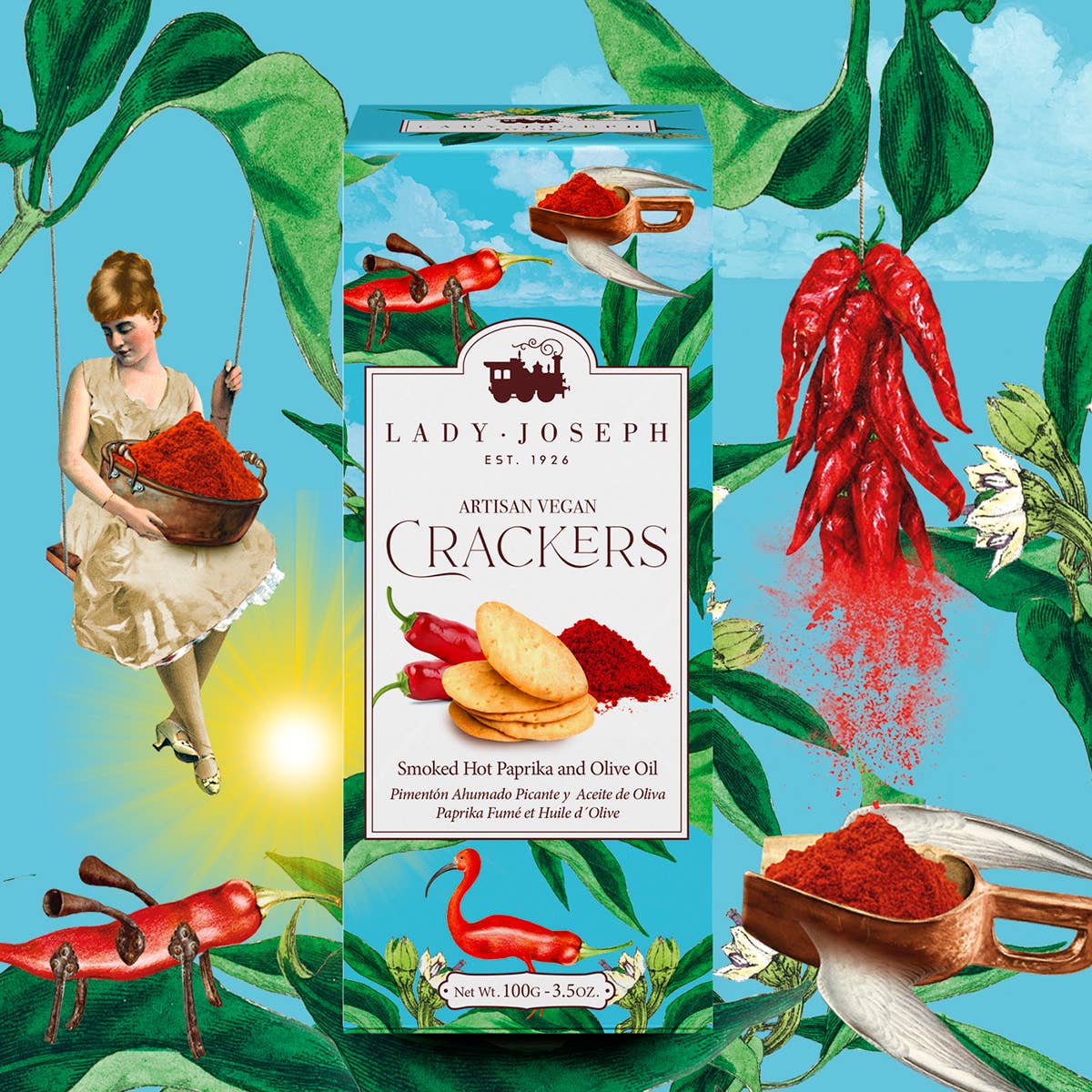 Lady Joseph - Wholesale Crackers - Crackers with Smoked Hot Paprika. Paprika Cracker2