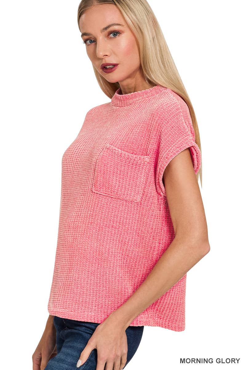 Vanilla Monkey – wholesale Tröjväst – Dam – Chenille Waffle kortärmad tröja12