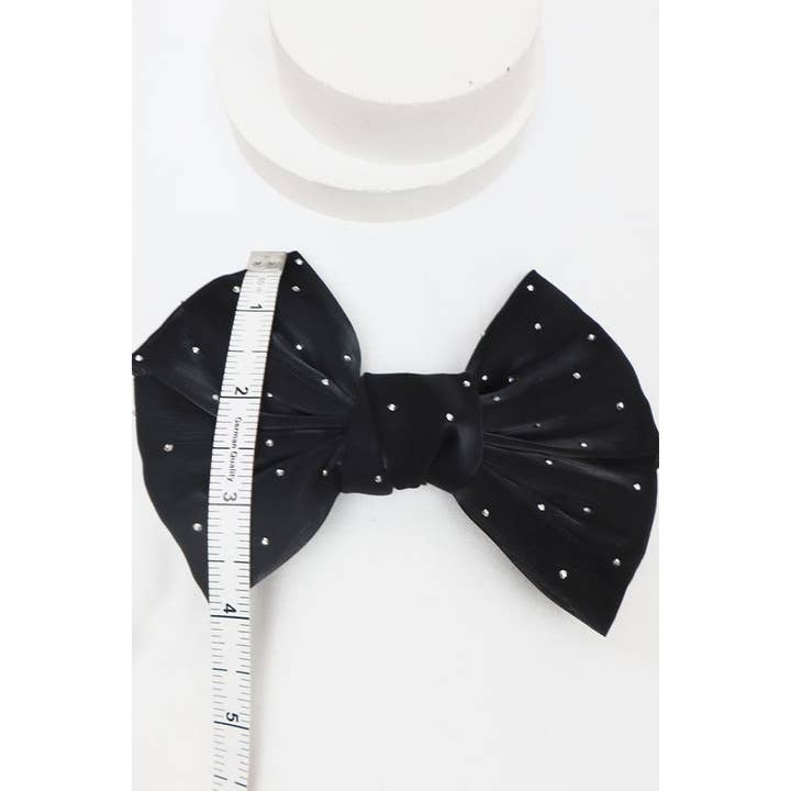 MIX COLOR Stud Detail Shiny Bow Clips for wholesale on Faire5
