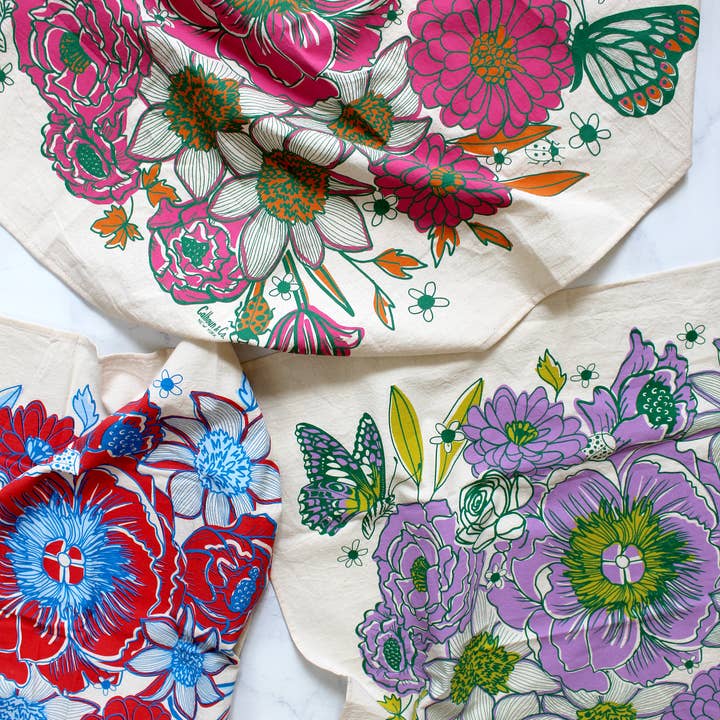 Calhoun & Co. - Wholesale Tea Towel - Dream Garden Tea Towel