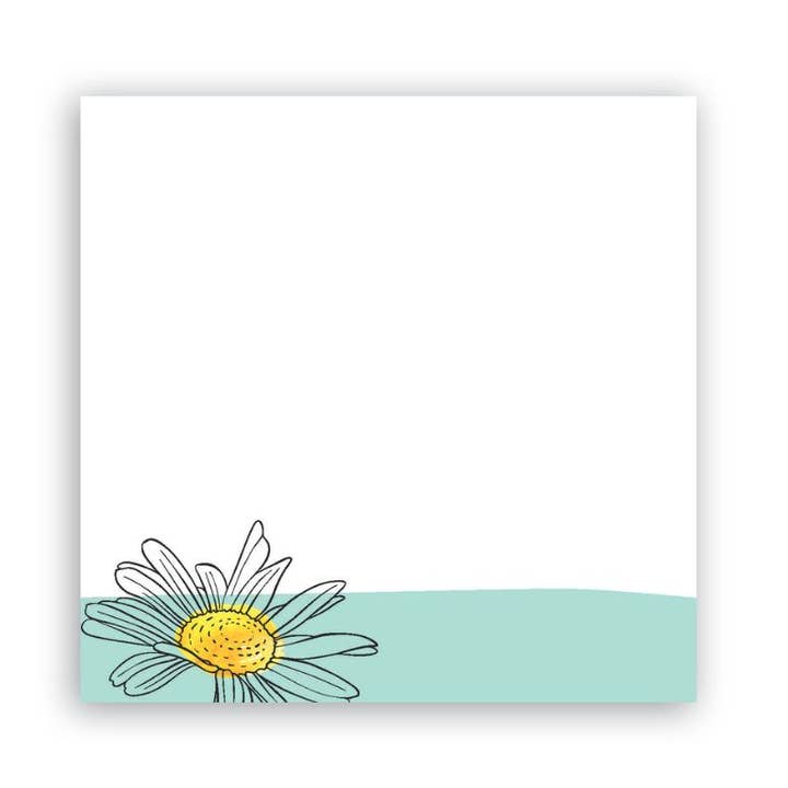 Aqua Daisy Post-it® Note Pad – 4x4 Note – sticky notes for wholesale by Post-it® Notes Design Series