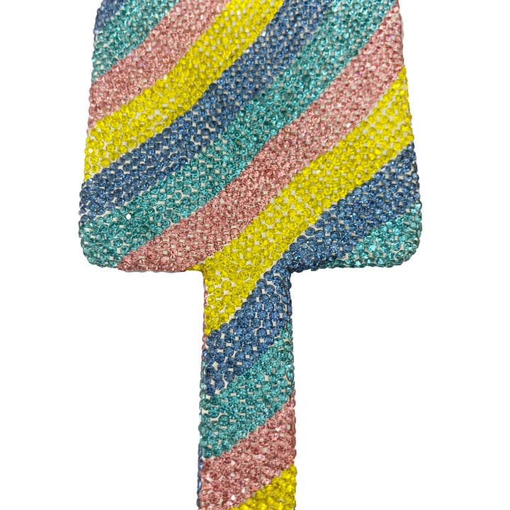 Ole - Wholesale Compact mirror - Square Ceramic Rhinestone Hand Mirror M04301