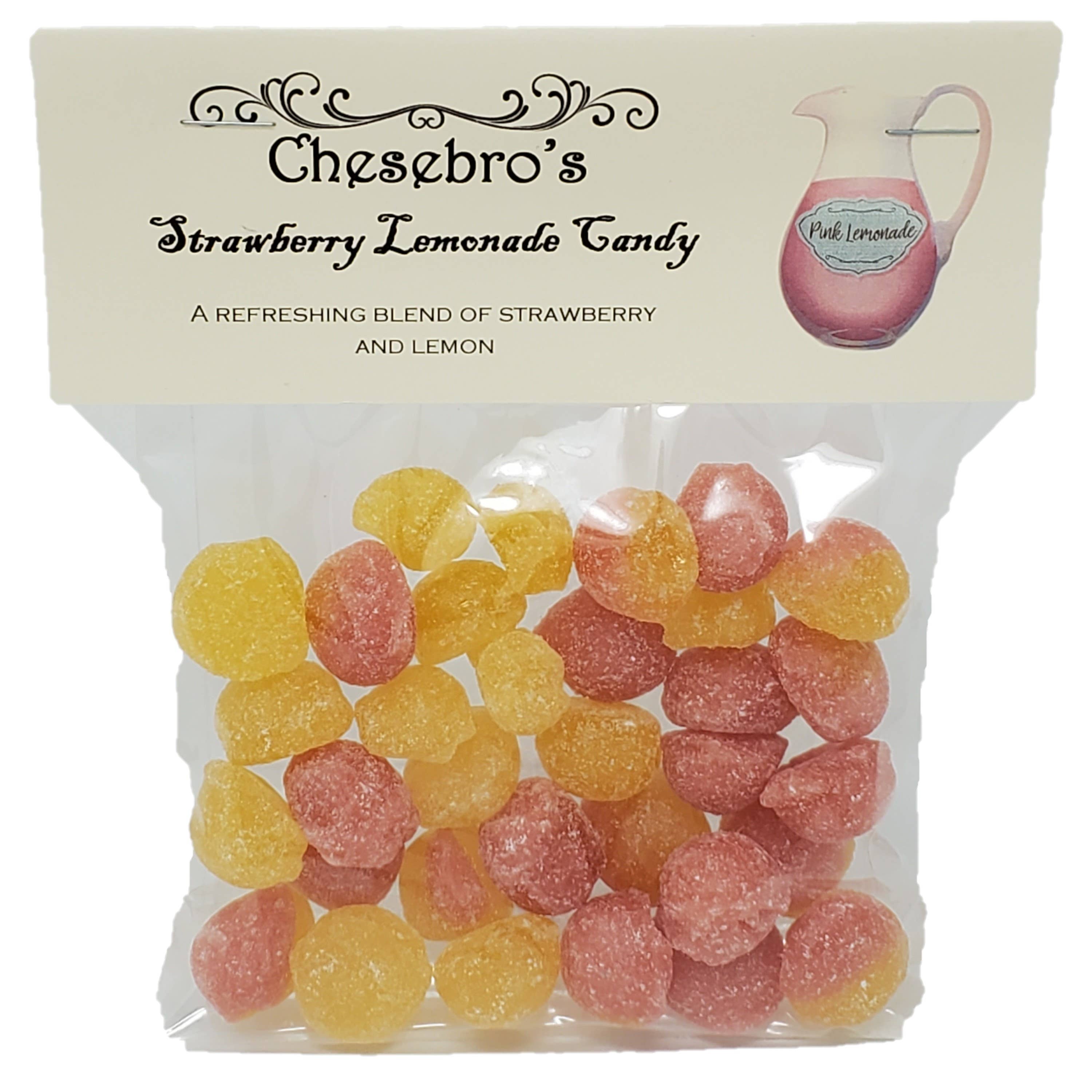 Chesebro's Handmade Confections and Candy - Wholesale Hard Candy - Strawberry Lemonade Hard Candy Drops, 4.5 oz.1