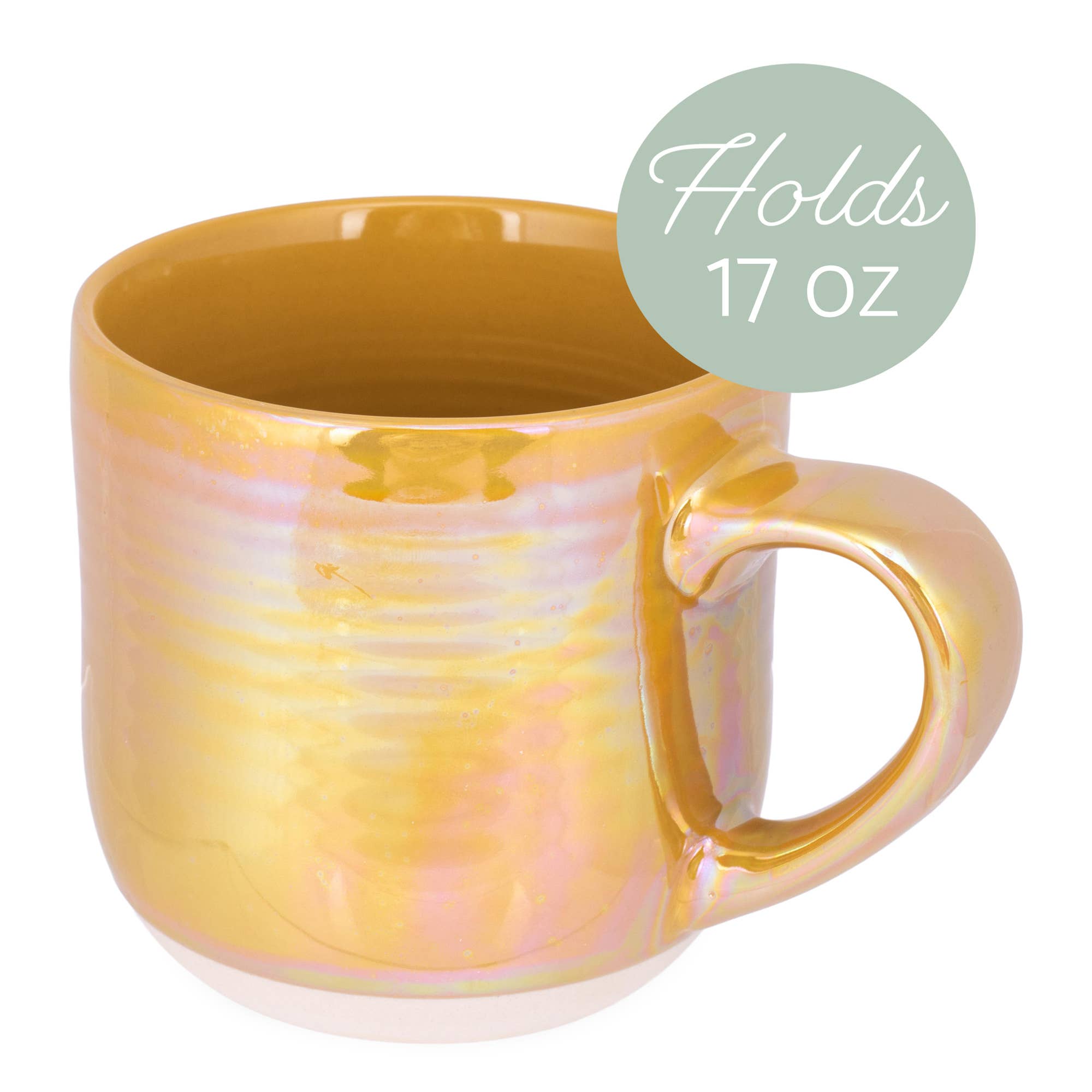 EAST AVENUE - Wholesale Coffee Mug - Mug 4-Pack Gold Glossy Iridescent 17 Oz PRICE IS PER MUG2