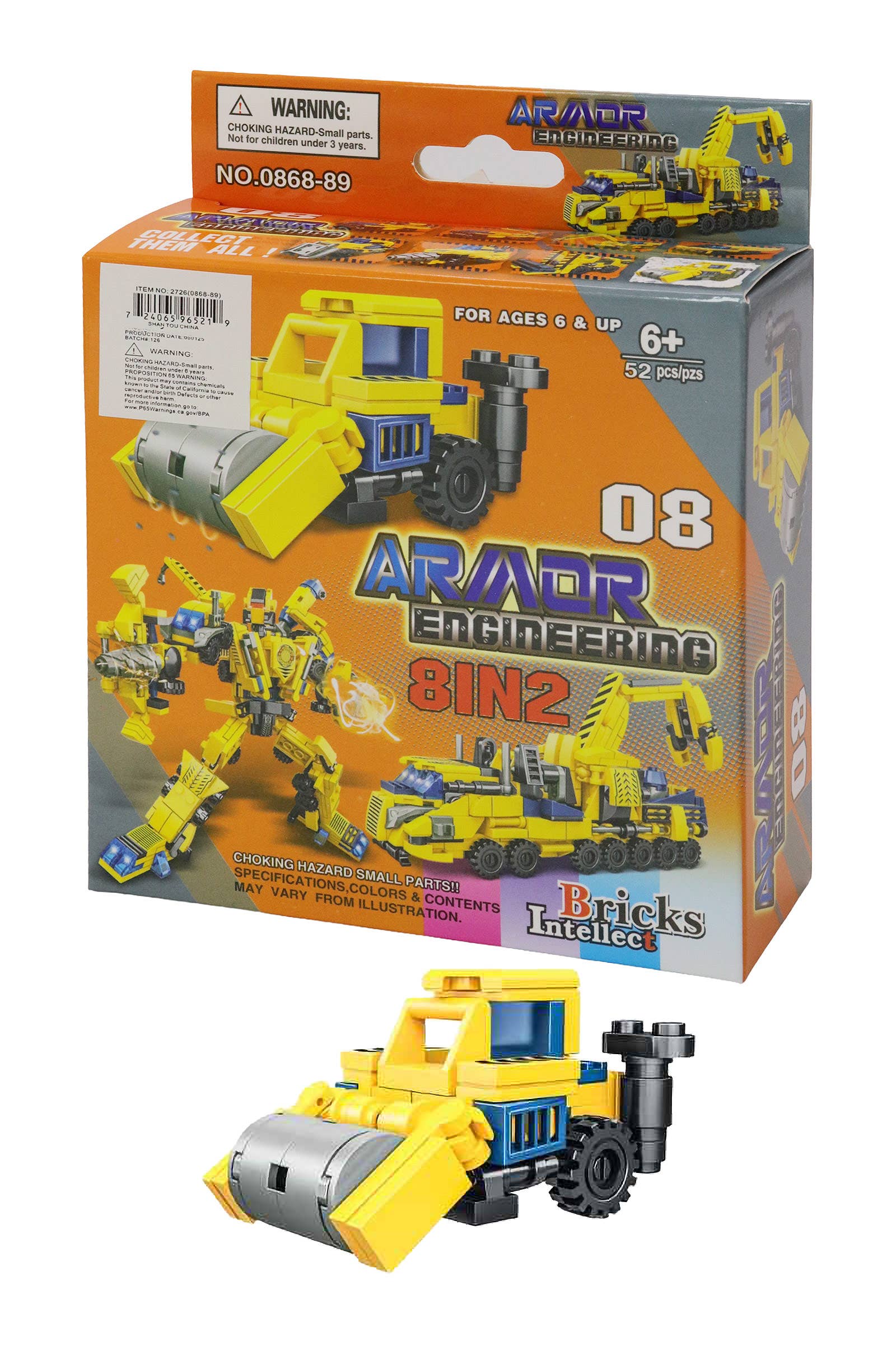 ASSORTED Construction Vehicle Diy Building Block - 8 Box for wholesale on Faire17