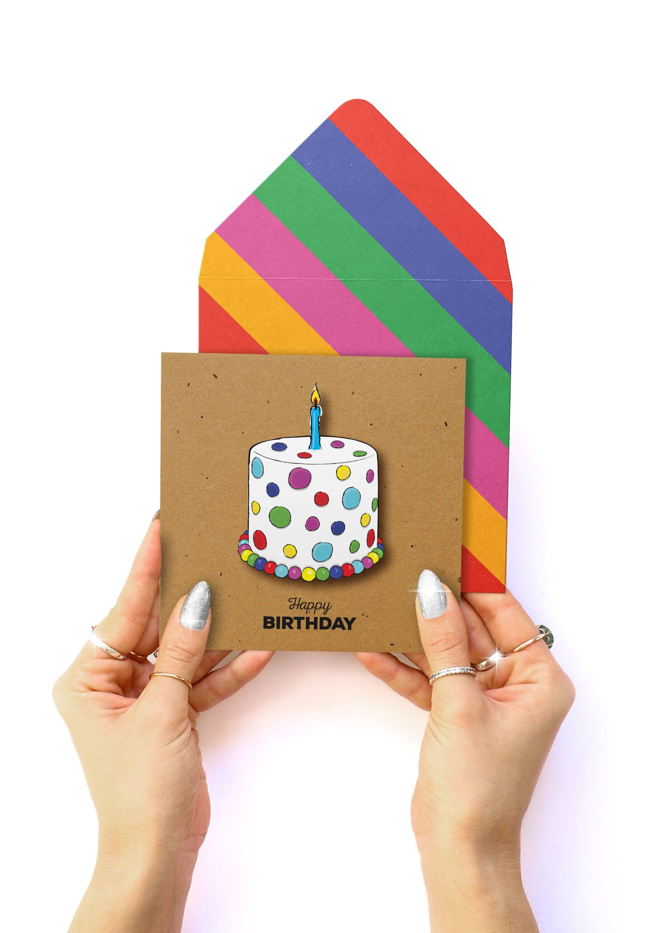 Tache - Wholesale Birthday Card - Spotty Birthday Cake1