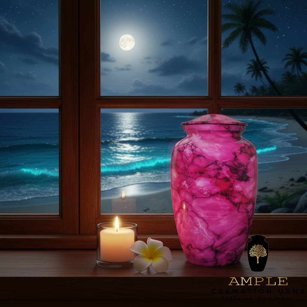Ample Cremation Urns - Wholesale Urn - Beautiful Pink cremation urns handmade for human ashes8