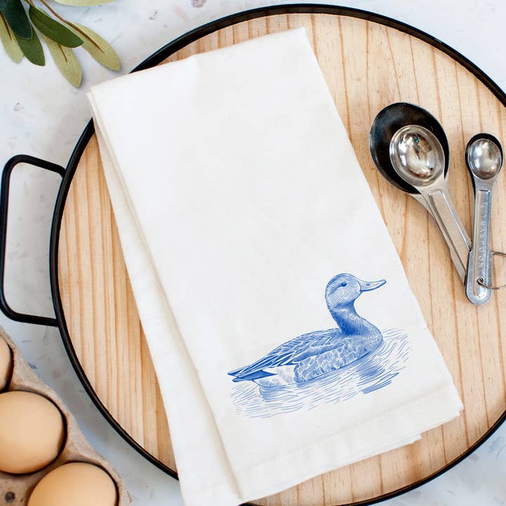 Chinoiserie Duck Kitchen Towel for wholesale by Pelican Provision Co.