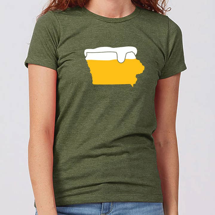 T-shirt Beer Glass Iowa pour femme pour la vente par Iowa Awesome
