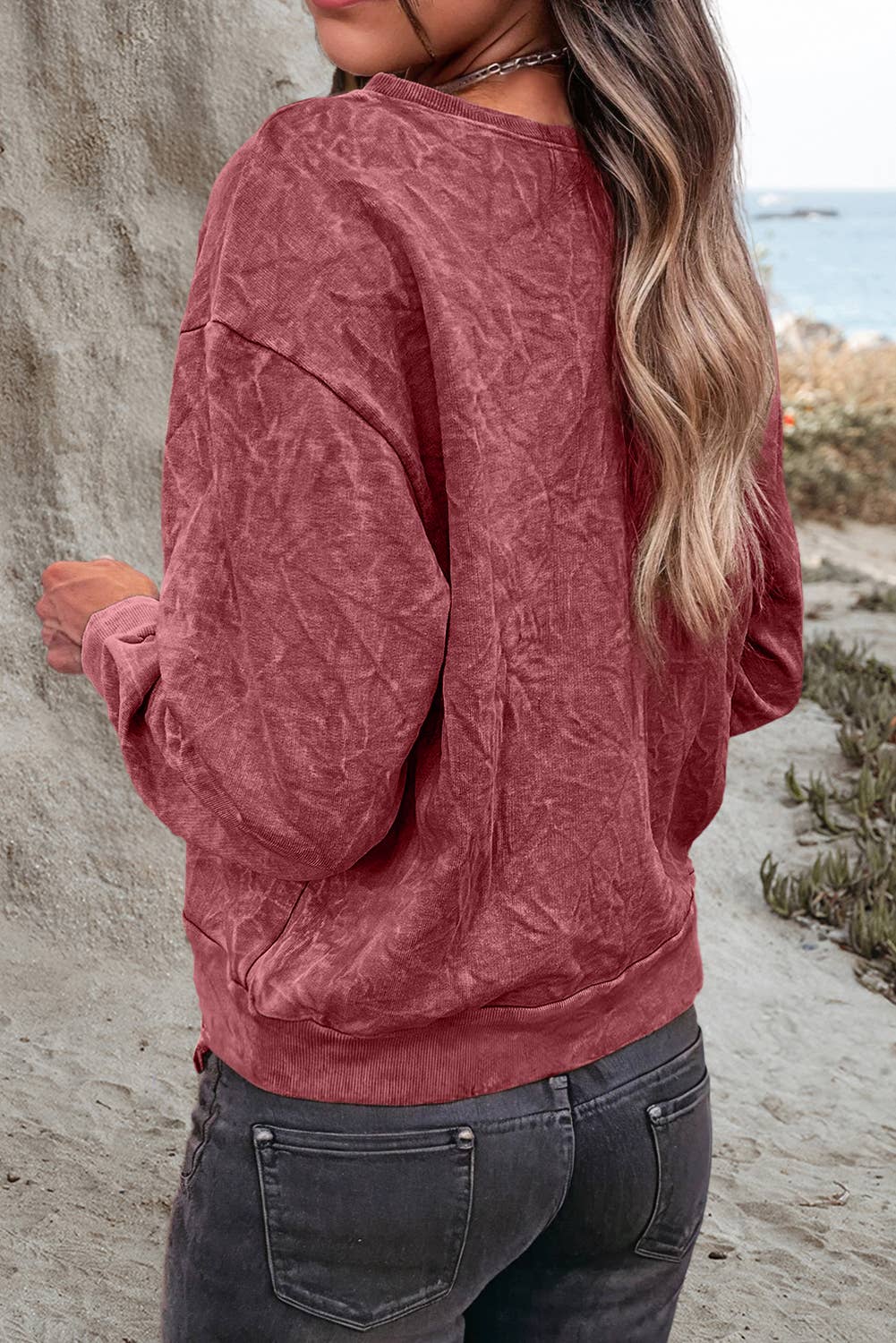 Aapparella - Wholesale Sweatshirt - Women's - Saved by grace Embroidery Mineral Wash Sweatshirt | S-XL5