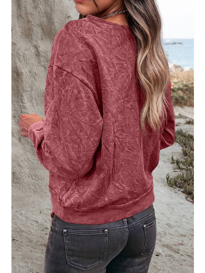 Aapparella - Wholesale Sweatshirt - Women's - Saved by grace Embroidery Mineral Wash Sweatshirt | S-XL5