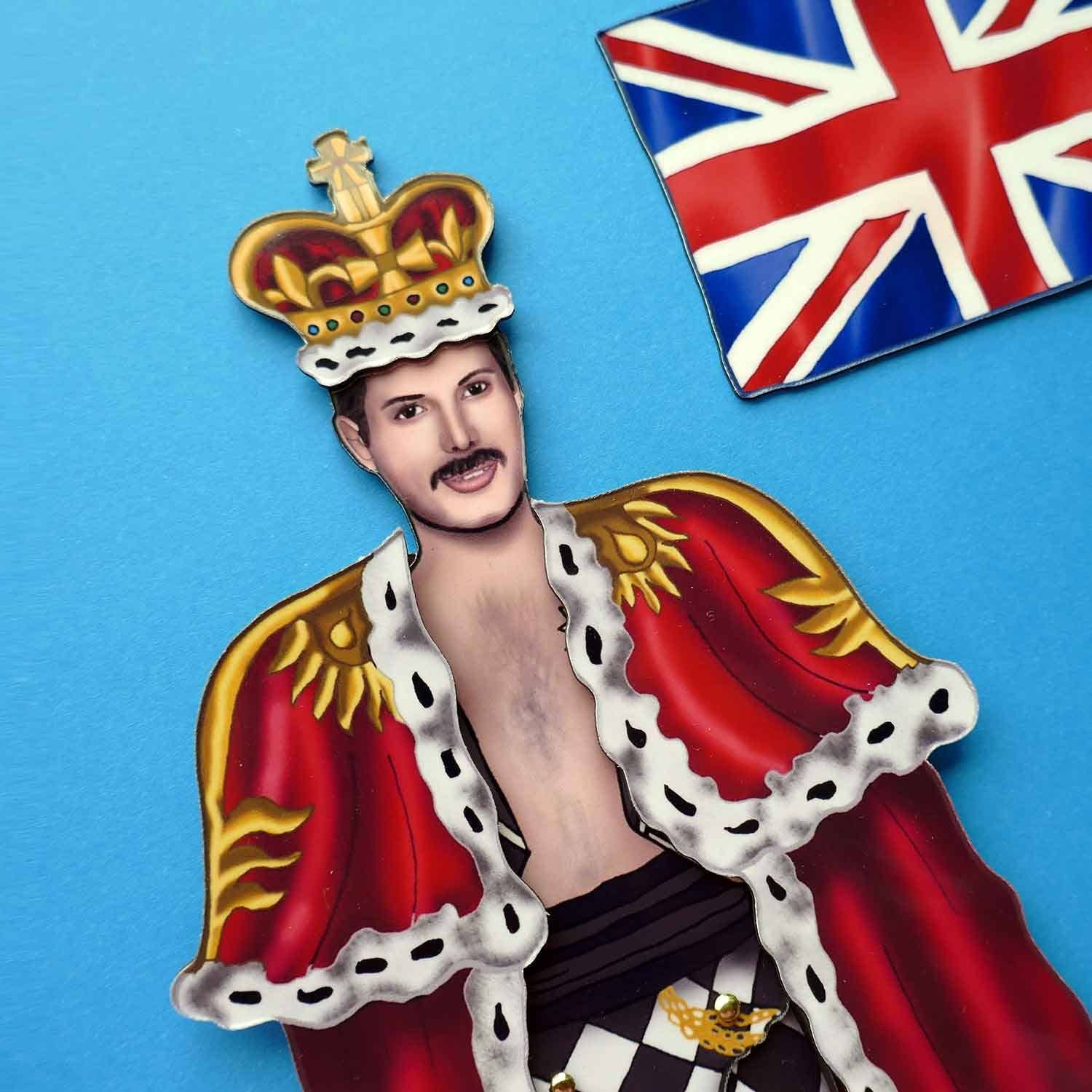 THE PAPER IDOLL - Vente Aimants - Aimant de réfrigérateur articulé ou ensemble Freddie Mercury (The Queen).7