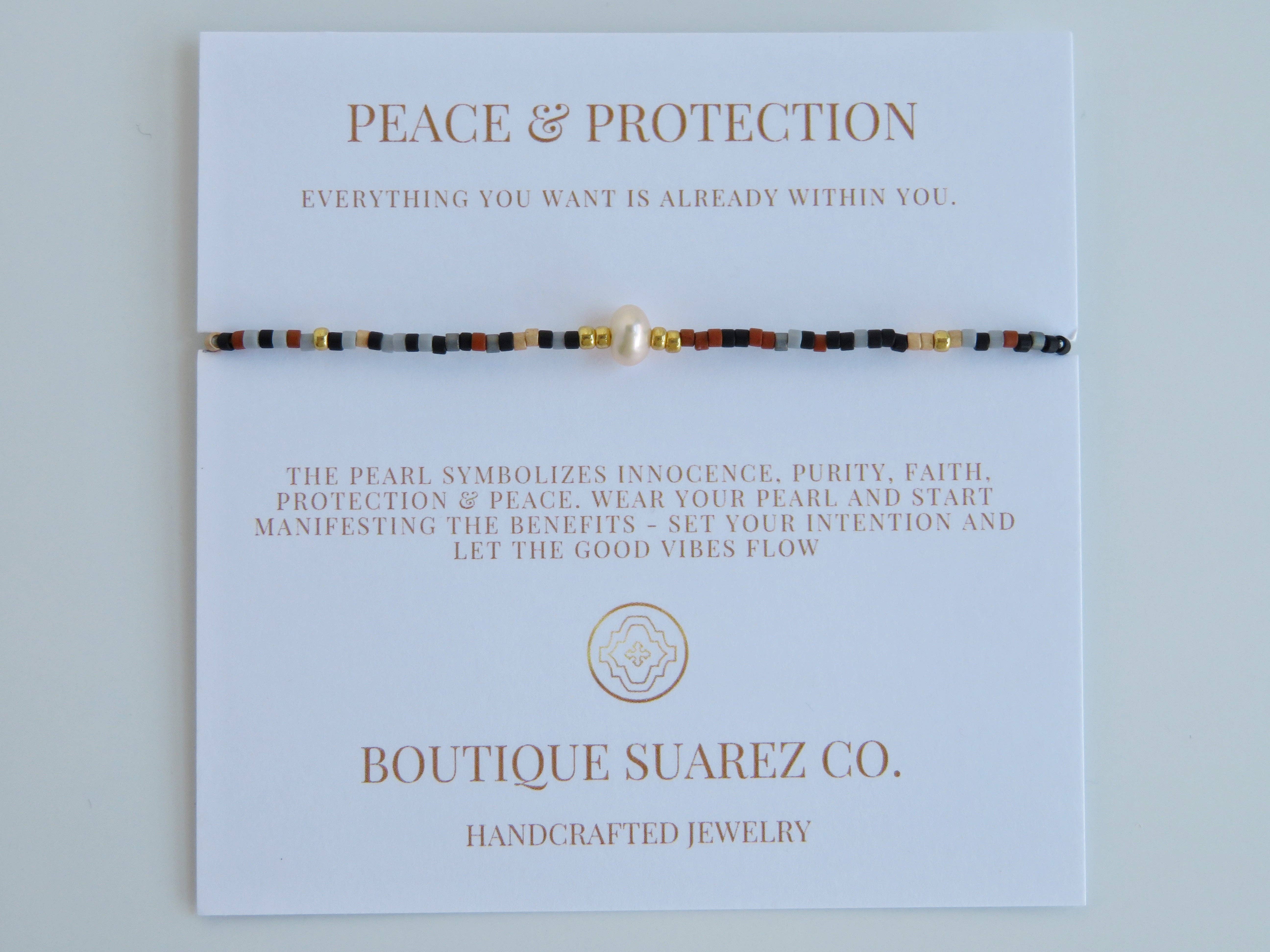 Boutique Suarez Co. - Wholesale Beaded Bracelet - Manifest Peace - Pearl Bracelet75