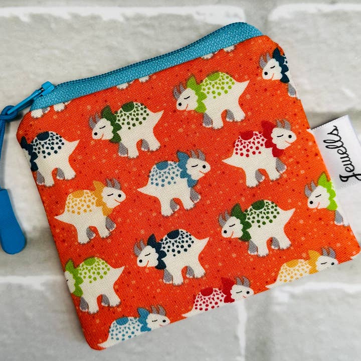 Jewells - Wholesale Coin Purse - Women's - Small Dinosaur fabric coin purse 4 colours