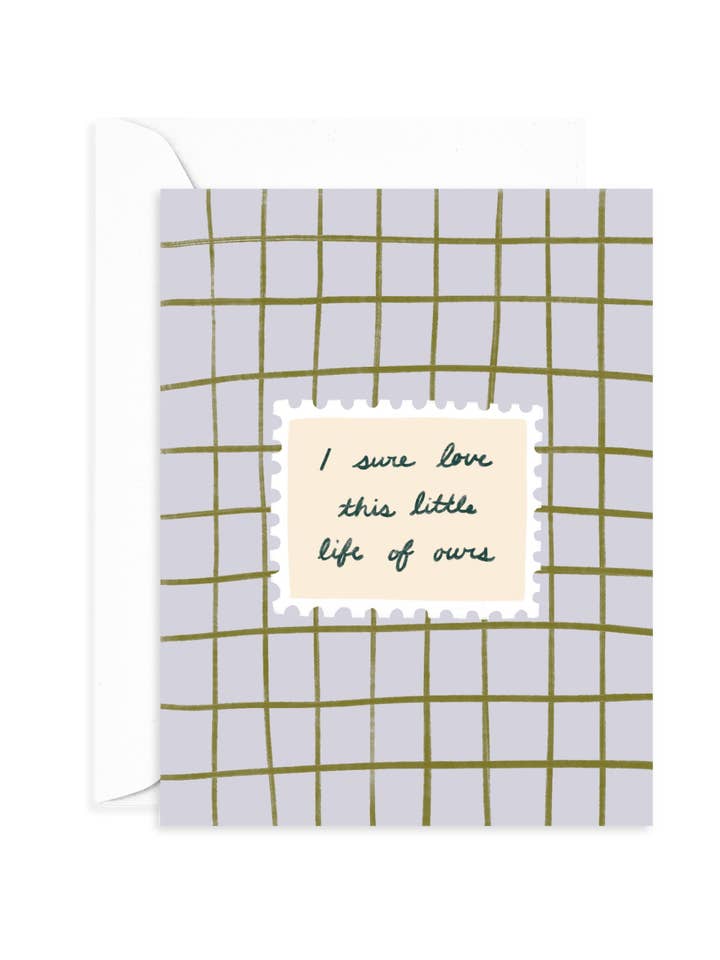 Carte This Little Life | Carte de vœux d'anniversaire « Amour au quotidien » | Dorure métallique, impression typographique en relief — format A2 pour la vente par This Little Paper Shop