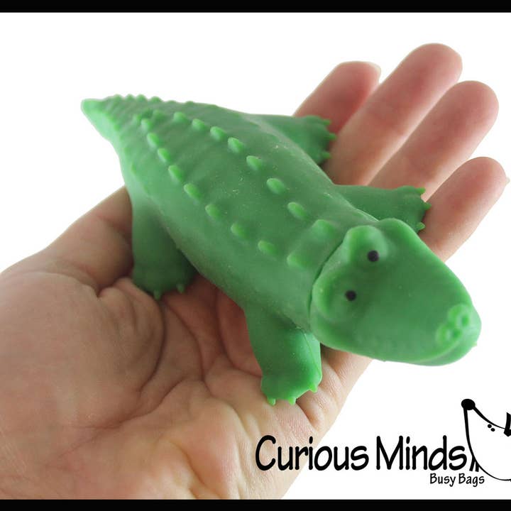 Curious Minds Toys - Venta al por mayor Pelota antiestrés - Niños - 1 bola hinchable de cocodrilo, juguete de terapia sensorial lleno de aire para terapia sensorial