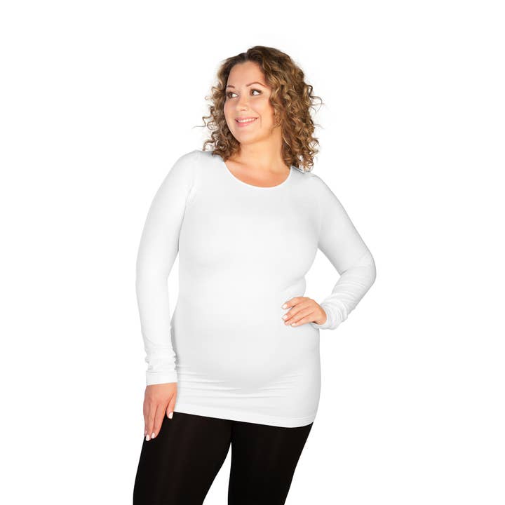 Skinnytees - Wholesale T-Shirt - Women's - Plus Long Sleeve Crew Neck10