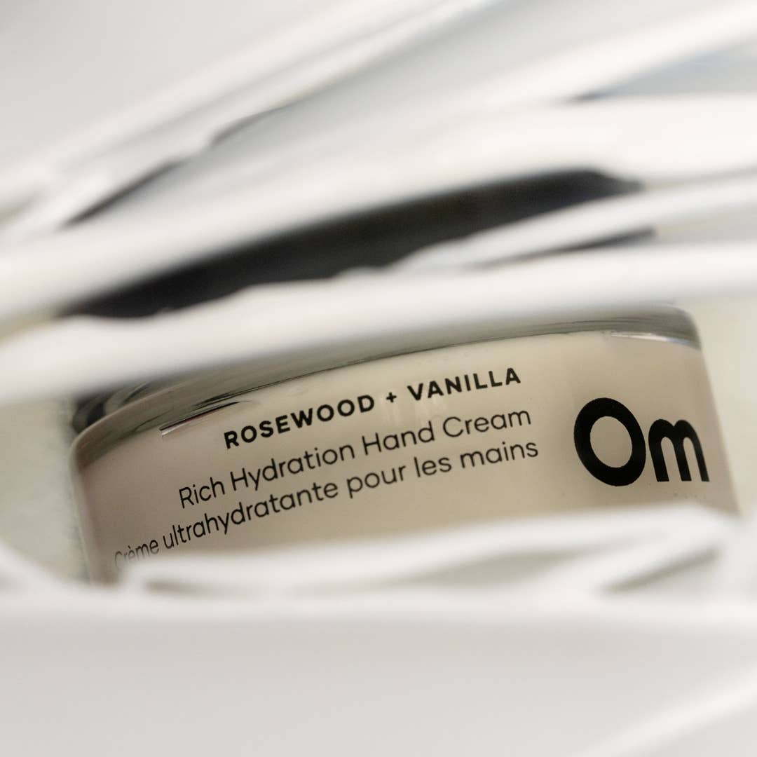 Om Organics Skincare - Wholesale Hand Cream/Lotion - Rosewood + Vanilla Rich Hydration Hand Cream3