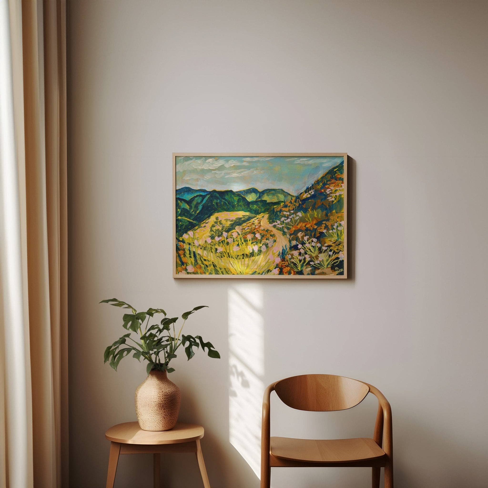 El Baker Art - Wholesale Art Print - California Wildflower Print – San Gabriel Mountains Botanical Wall Art Canvas6