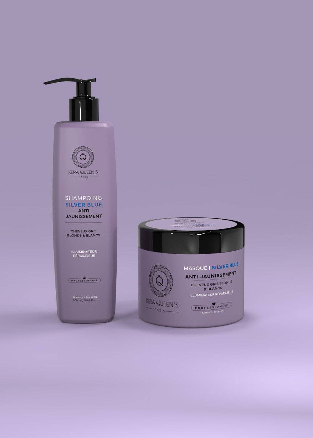 Kera Queen's – Großhandel Haarpflege-Set/-Kit – Duo-Ritual-Set Silver Blue1