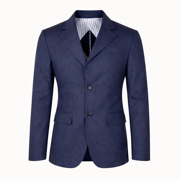Blazer da uomo in lino blu scuro. per la vendita all'ingrosso da parte di NHP International