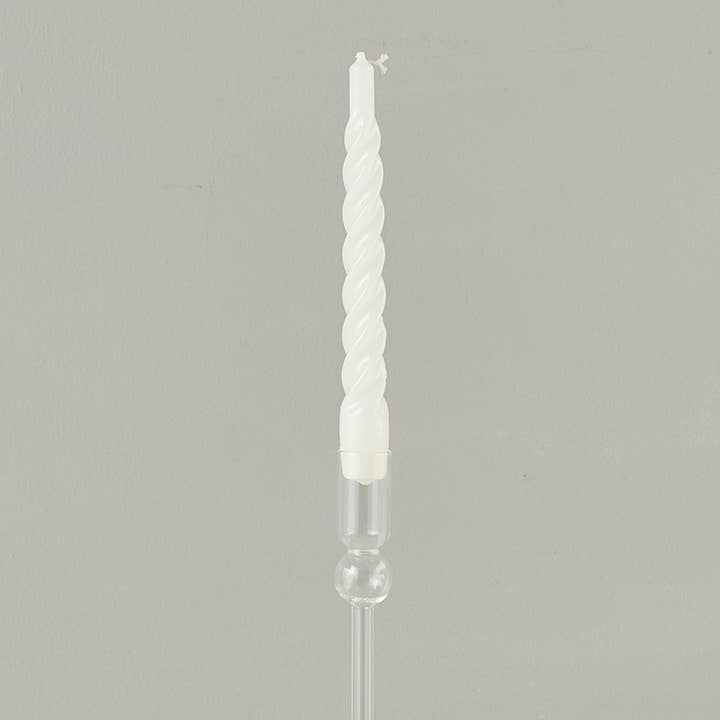 etúHOME – Vela/castiçal cónico por atacado – Velas Torcidas Laqueadas, Brancas, Caixa, Conjunto de 64