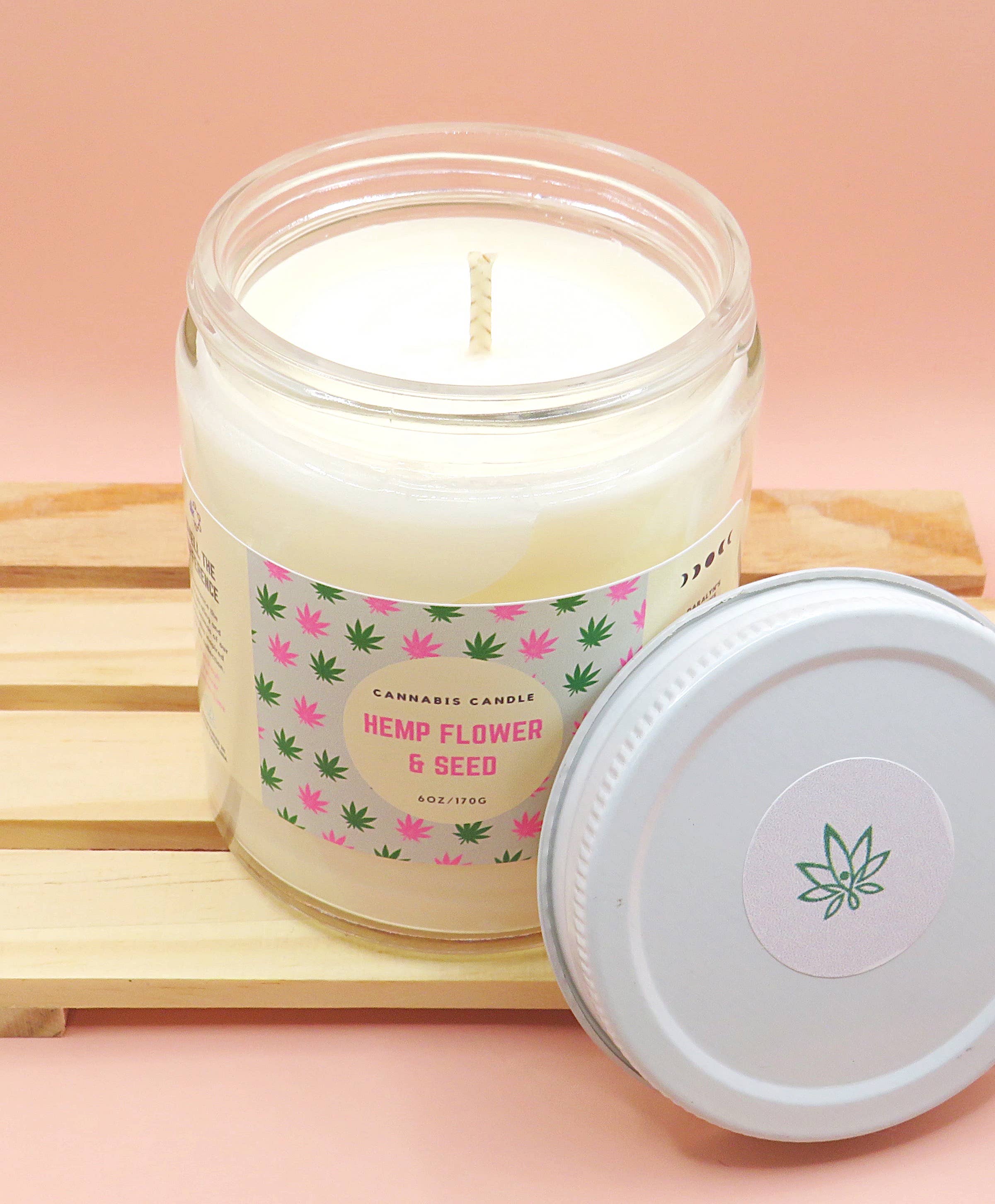 Daralyn's Designs – Vela em jarro/copo por atacado – Vela de cannabis | 6oz | Cera de cânhamo19