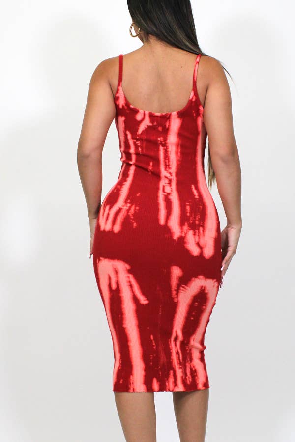 Junie - Wholesale Dress - Women's - TIE-DYE CAMI CALF-LENGTH KNIT DRESS12