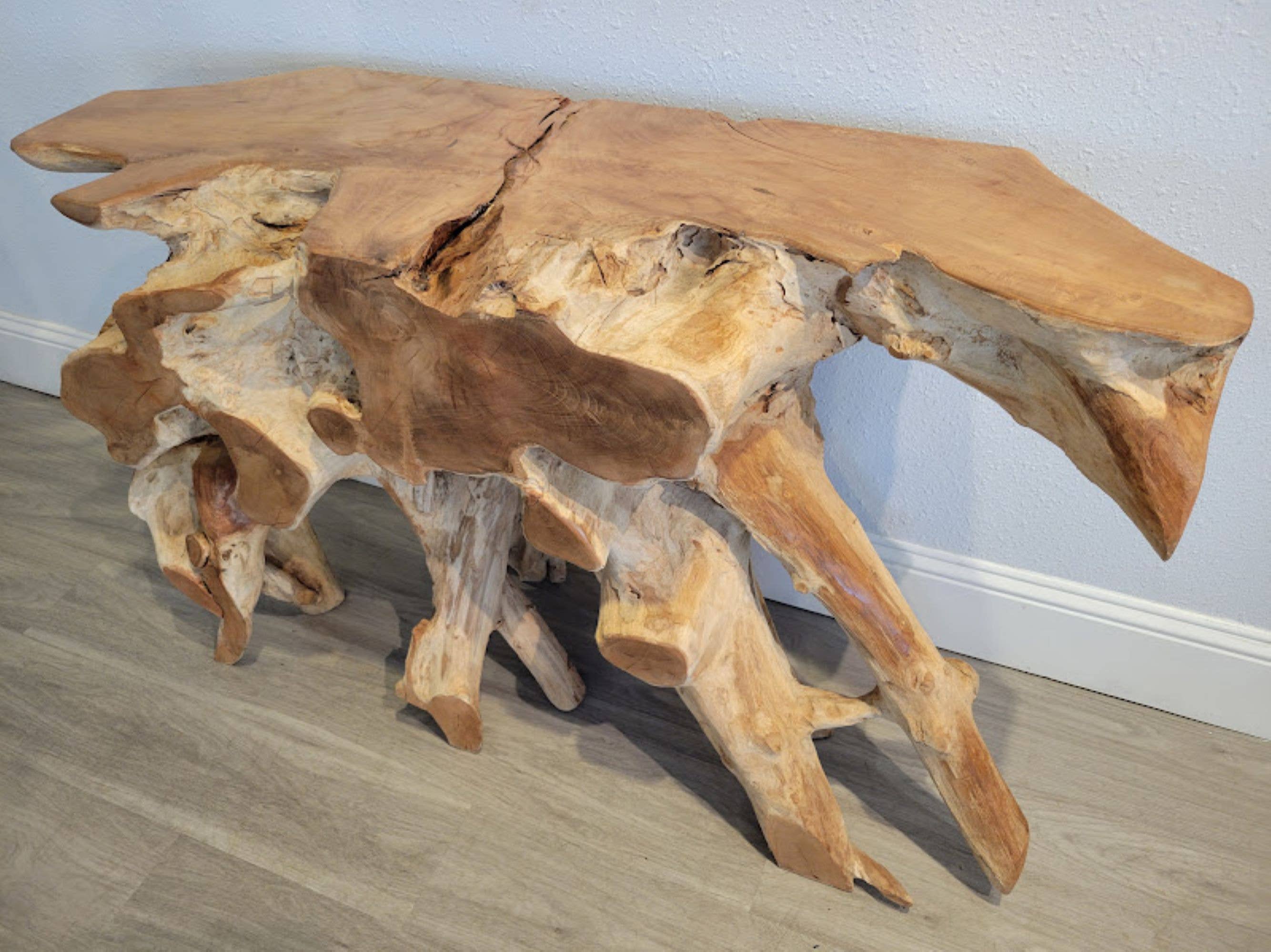 Storied Roots - Wholesale Console Table - 4 ft Teak Root Console Table3