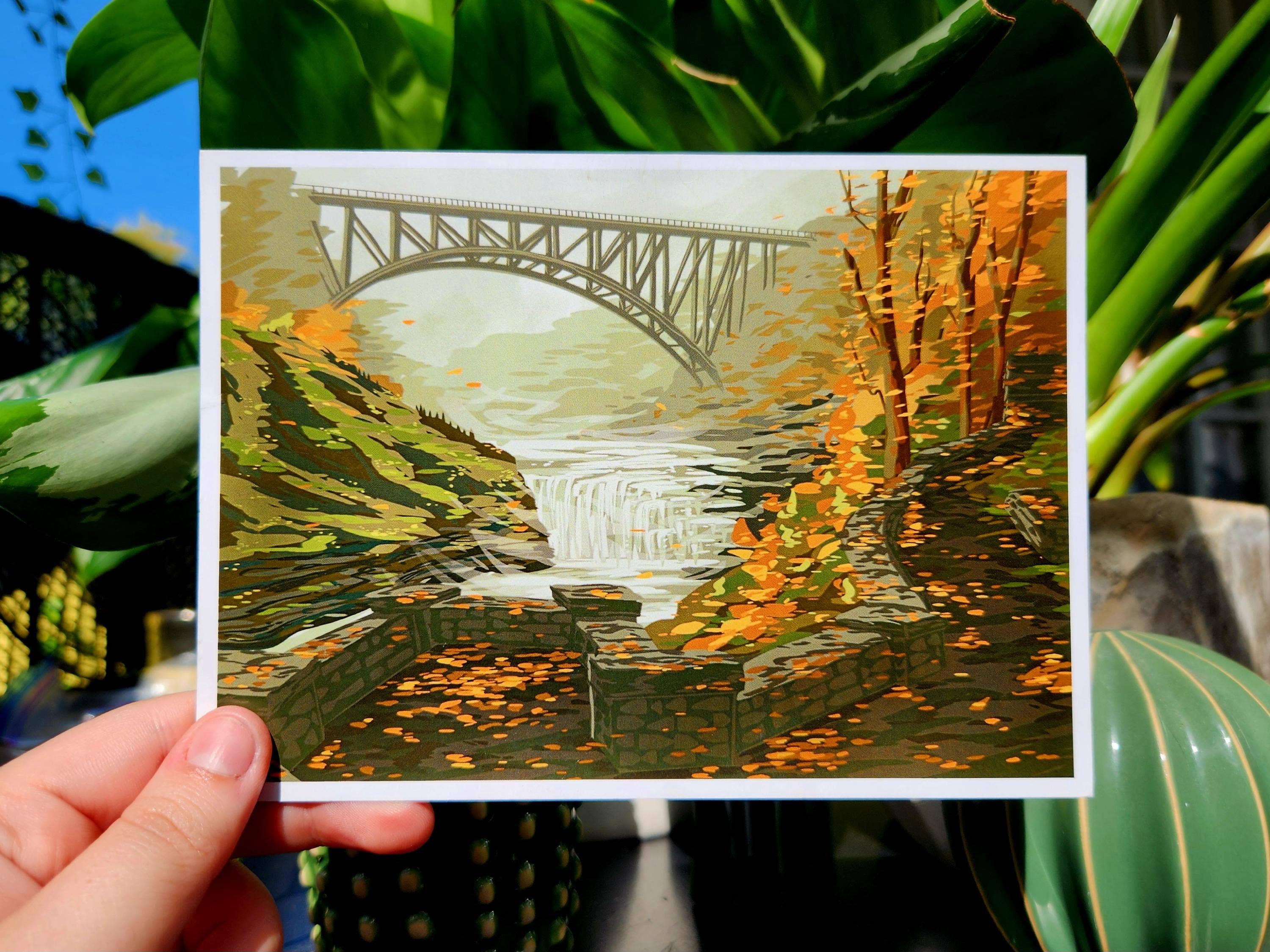 Madd Arts - Vendita all'ingrosso Stampa artistica - Stampa d'Arte Cascata Autunnale del Parco Statale di Letchworth0