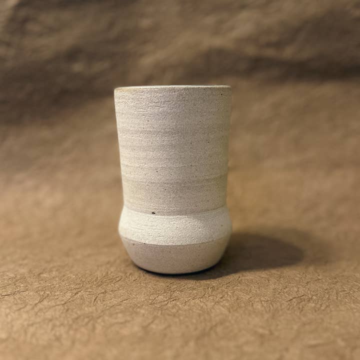 Olivia Snow Ceramics - Wholesale Drinking Glass/Cup - Saturn Tumblers in Stone White and Creme