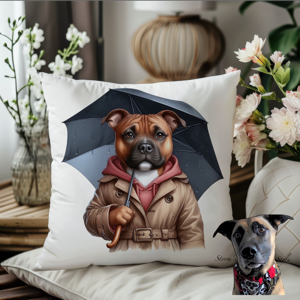 Storms Style – wholesale Throw/decorative pillow – Staffordshire Bull Terrier - Staffie Cushion - 39 designs6