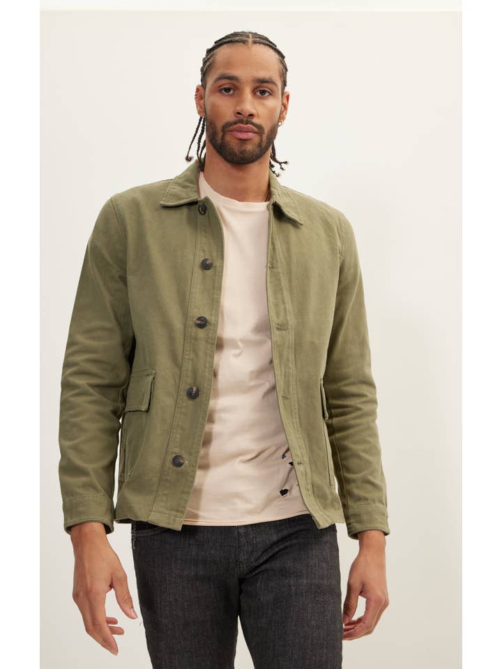 Men's Canvas Work Jacket - Green for wholesale on Faire